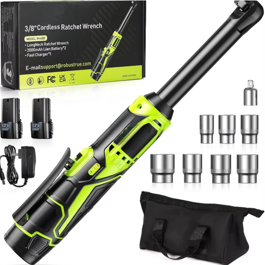 Ratchet a Batería | Doble Dirección | 6 horas de uso por carga | Accesorios Incluidos