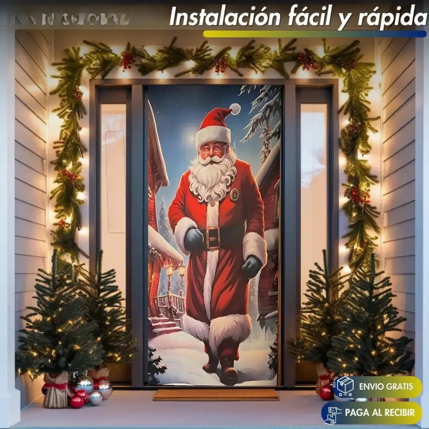 Paga 1 y Lleva 2 Fundas para puertas Magic Navidad +Recetario Navideño REGALO TKT