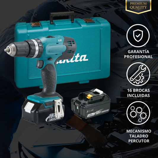 Taladro Percutor Makita  a Batería con Accesorios | Modelo 2025 LTMax™️