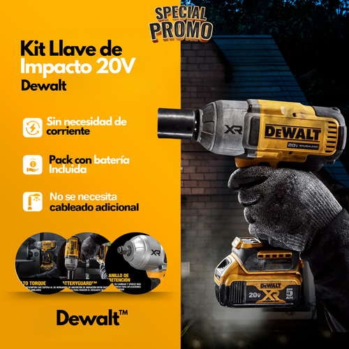 Pistola Neumática de Impacto Dewalt™️ [550Nm] a Batería