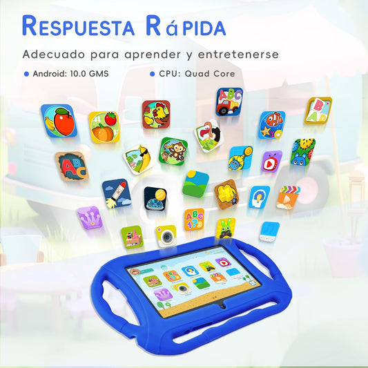 Android Tablet para niños, 7 Pulgadas HD Tablet Infantil, 2GB RAM 32GB ROM, WiFi